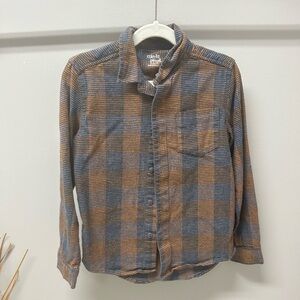 Children's Plaid Button-Down Shirt - Blue and Brown